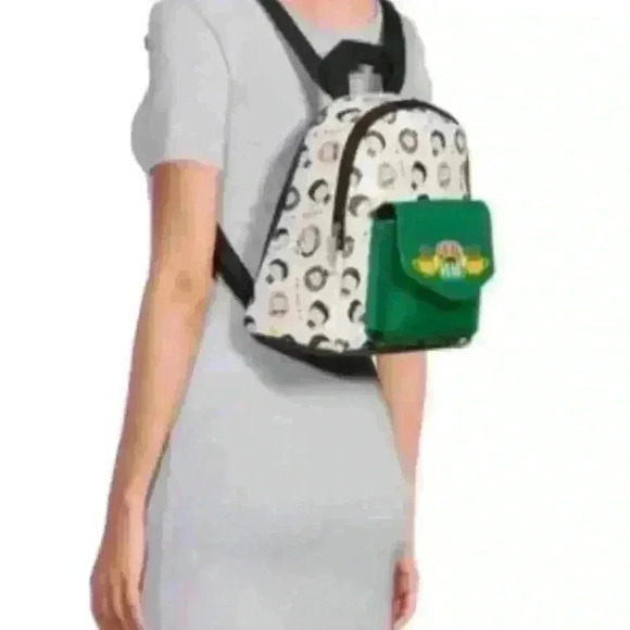 FRIENDS Character Print Backpack with Green Pocket - Picture 9 of 9